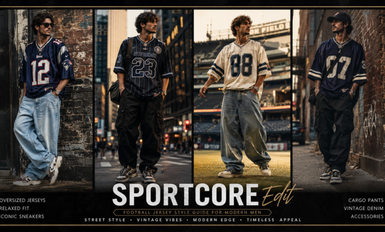 Men Retro Football Jersey Outfit 2026 Vintage Sportcore Style That Looks Cool & Trendy