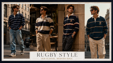 Men Rugby Shirt Outfit 2026 | Vintage Sporty Style That Looks Trendy & Effortlessly Cool