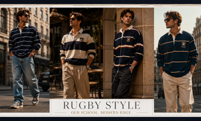 Men Rugby Shirt Outfit 2026 | Vintage Sporty Style That Looks Trendy & Effortlessly Cool