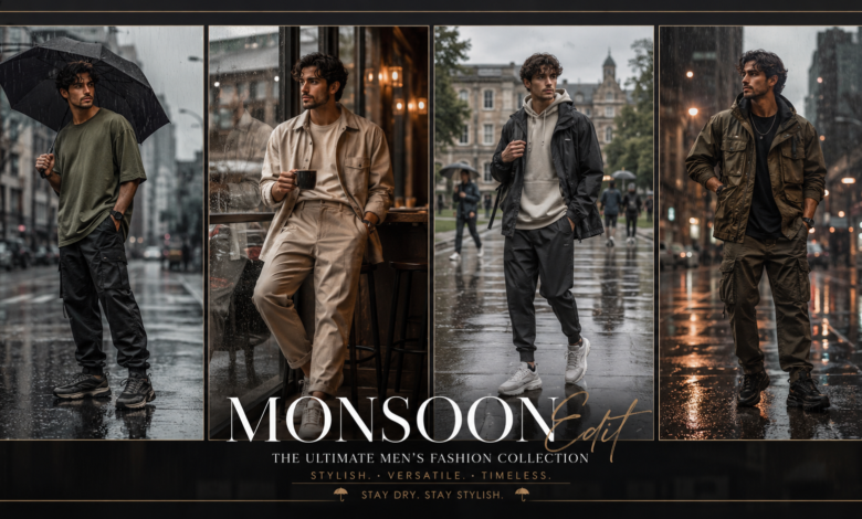 Men’s Monsoon Outfits 2026 | Stylish Rainy Day Looks That Feel Fresh, Practical & Effortlessly Cool