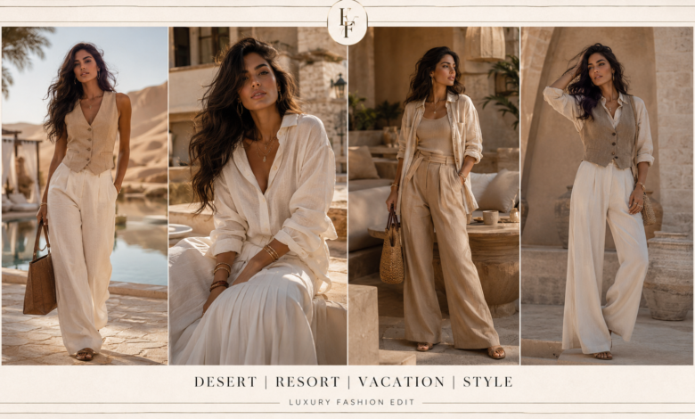 Women Desert Quiet Luxury Outfit Clean Neutral Fashion That Looks Rich & Effortlessly Elegant