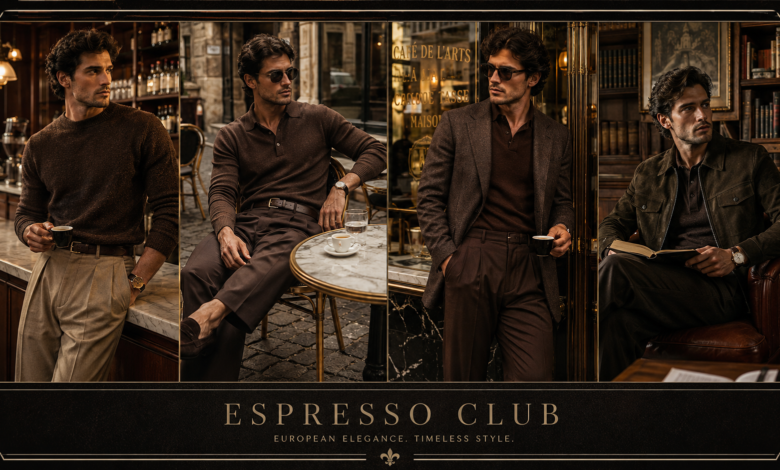 Men Espresso Club Outfit Dark Luxury Fashion That Looks Sophisticated & Effortlessly Attractive