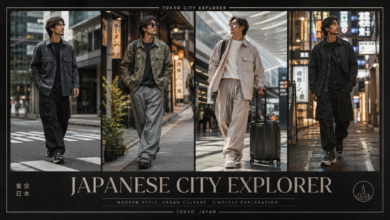 Men Japanese City Explorer Outfit Minimal Urban Fashion That Looks Modern & Effortlessly Cool