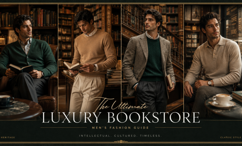 Men Luxury Bookstore Outfit Quiet Intellectual Fashion That Looks Rich & Effortlessly Sophisticated