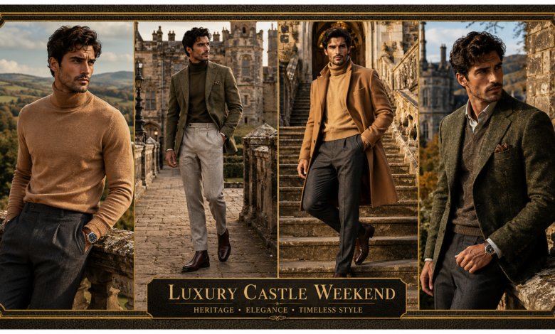 Men Luxury Castle Weekend Outfit Heritage Aristocrat Fashion That Looks Powerful & Effortlessly Timeless
