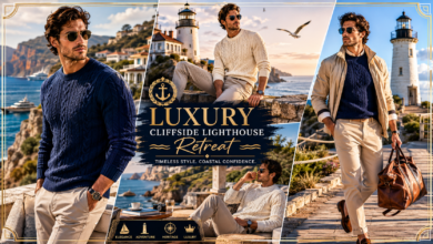 Men Luxury Cliffside Lighthouse Retreat Outfit | Coastal Explorer Fashion That Looks Refined & Effortlessly Timeless