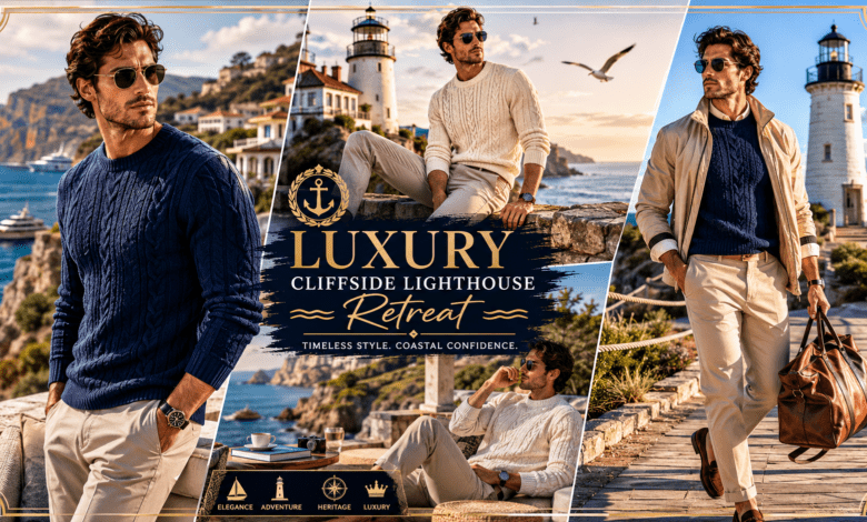 Men Luxury Cliffside Lighthouse Retreat Outfit | Coastal Explorer Fashion That Looks Refined & Effortlessly Timeless