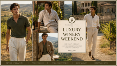 Men Luxury Winery Weekend Outfit Refined Countryside Fashion That Looks Rich & Effortlessly Timeless