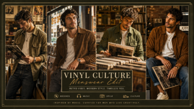 Men Vintage Record Store Outfit Retro Cool Fashion That Looks Stylish & Effortlessly Sophisticated