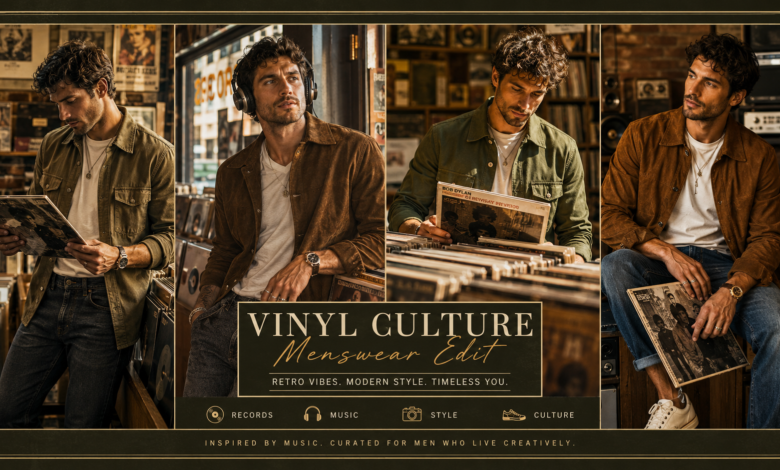 Men Vintage Record Store Outfit Retro Cool Fashion That Looks Stylish & Effortlessly Sophisticated