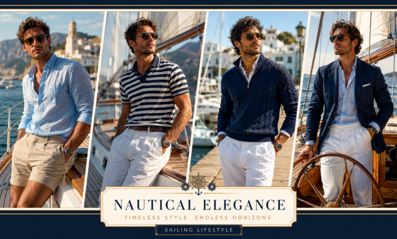 Men Vintage Sailing Outfit Nautical Old Money Fashion That Looks Rich & Timeless