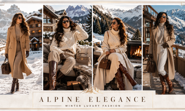 Women Après-Ski Chic Outfit Cozy Mountain Luxury Fashion That Looks Rich & Effortlessly Elegant
