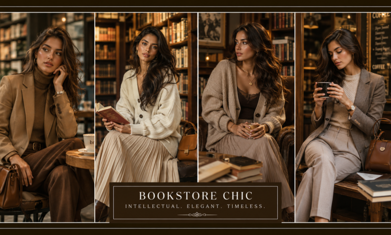 Women Bookstore Chic Outfit Cozy Intellectual Fashion That Looks Elegant & Effortlessly Stylish