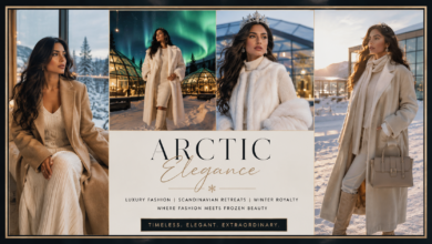 Women Luxury Arctic Glass Hotel Outfit Snow Queen Fashion That Looks Elegant & Effortlessly Extraordinary