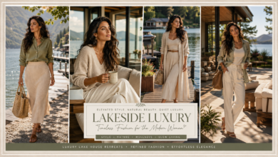 Women Luxury Lakeside Retreat Outfit Quiet Nature Fashion That Looks Elegant & Effortlessly Expensive