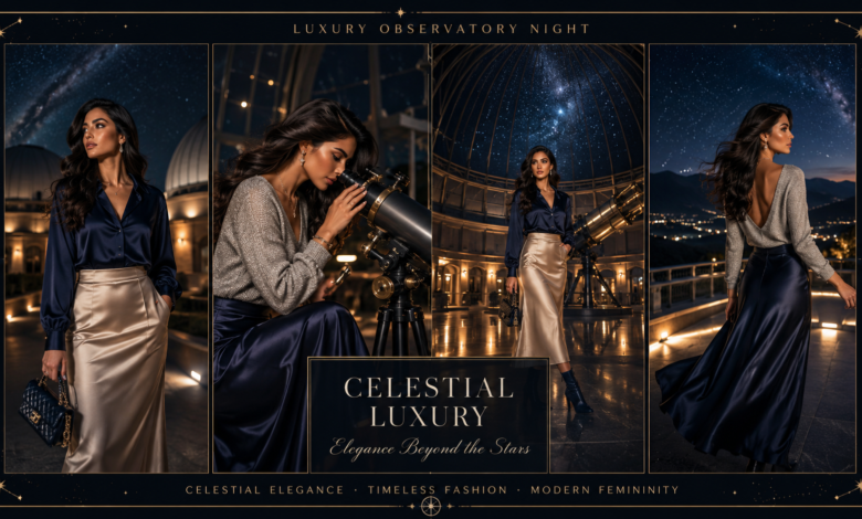 Women Luxury Observatory Night Outfit Celestial Evening Fashion That Looks Elegant & Effortlessly Magical