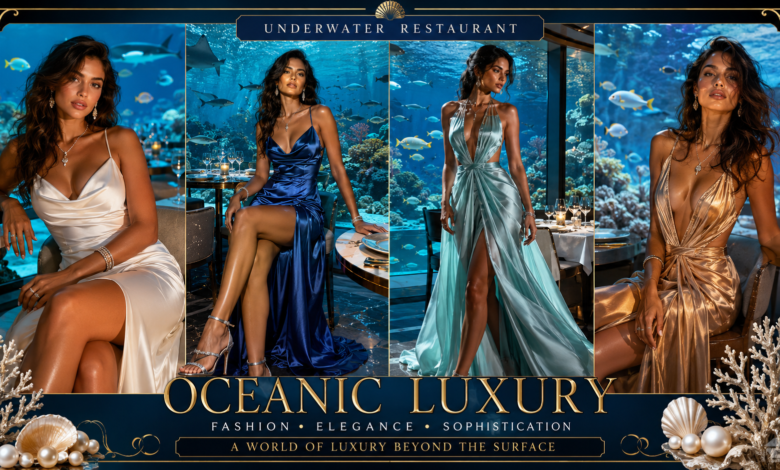 Women Luxury Underwater Restaurant Outfit Oceanic Elegance Fashion That Looks Glamorous & Unforgettably Chic