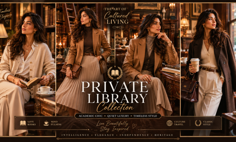 Women Private Library Outfit Intellectual Luxury Fashion That Looks Elegant & Quietly Expensive