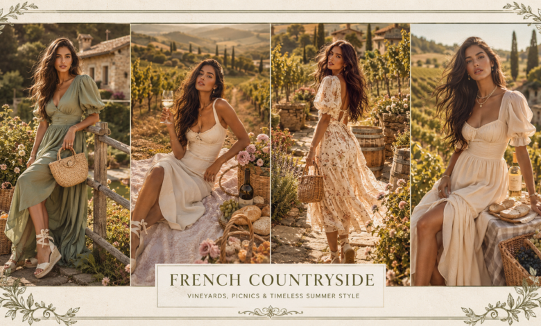 Women Vineyard Picnic Outfit Romantic Countryside Fashion That Looks Soft & Expensively Elegant