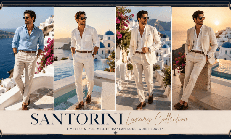 Men Luxury Santorini Cliff Villa Outfit | Aegean Elegance That Looks Sophisticated & Effortlessly Exclusive