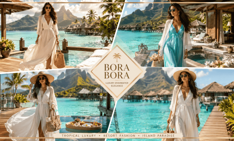 Women Luxury Bora Bora Overwater Spa Outfit | Island Serenity Fashion That Looks Radiant & Effortlessly Luxurious